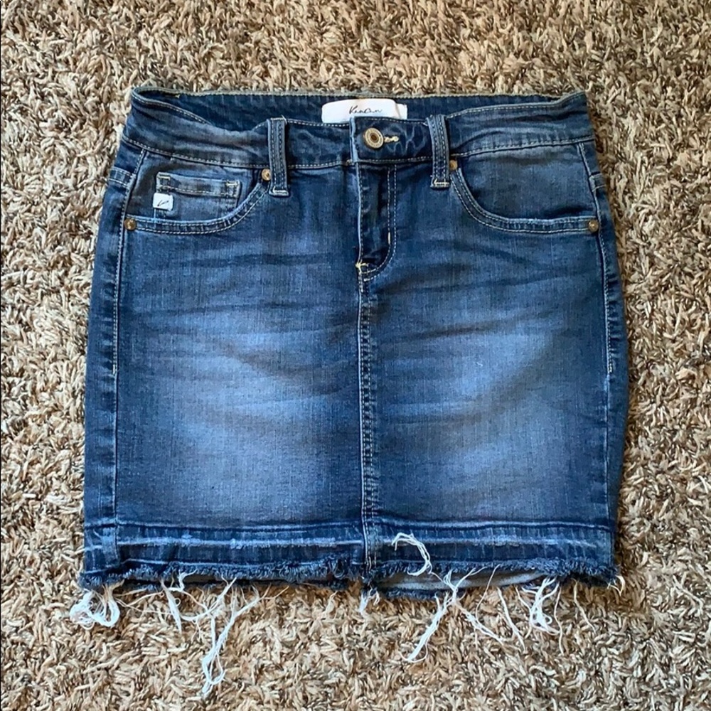 KanCan denim skirt.